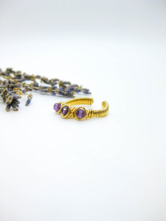 Hyacinth: Amethyst Ring - r87