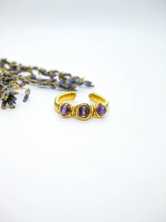 Hyacinth: Amethyst Ring - r87