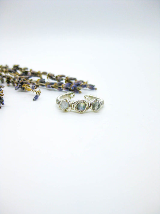 Hyacinth: Labradorite Ring - r89