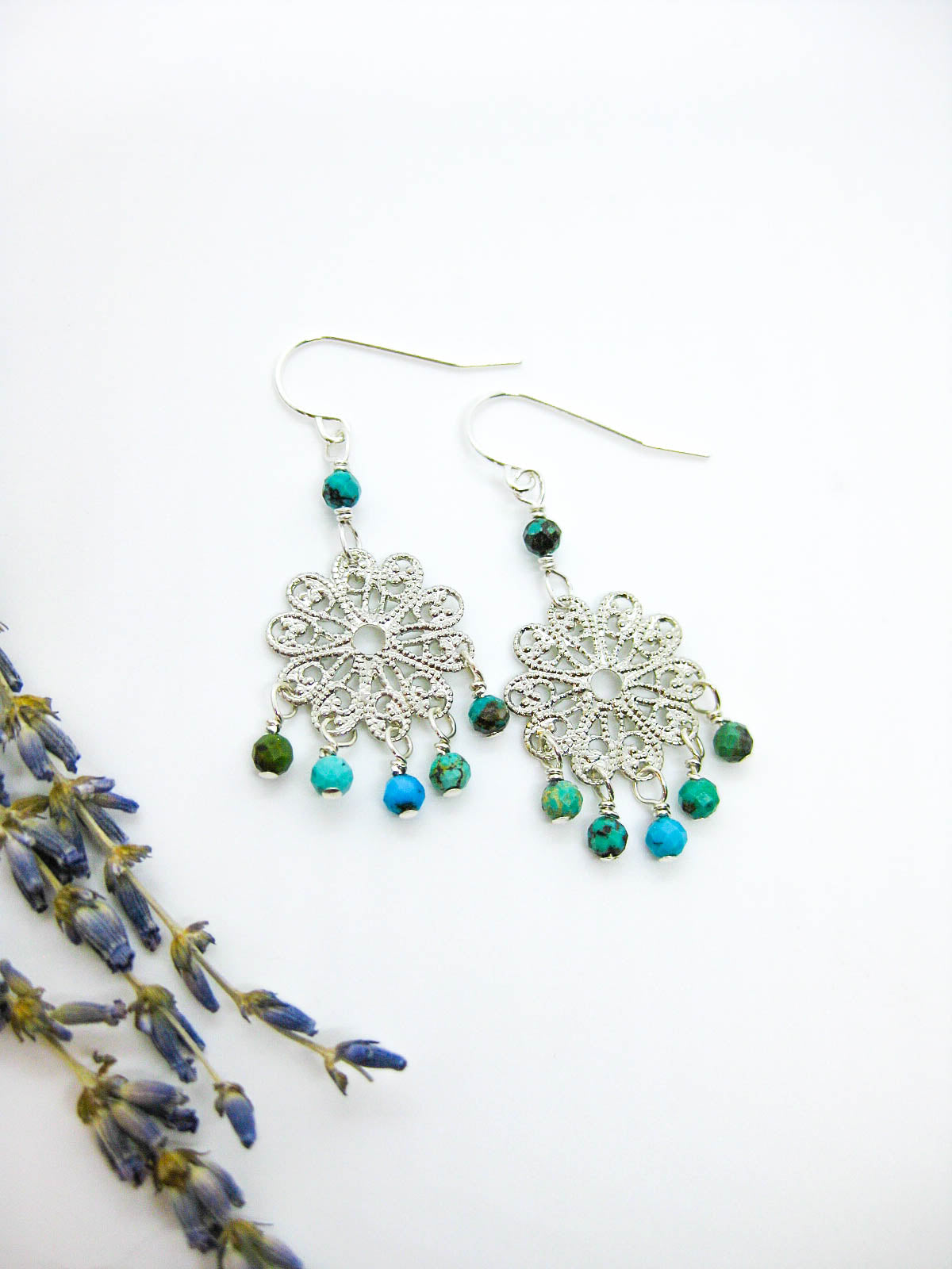 Willow: Turquoise Earrings - e651