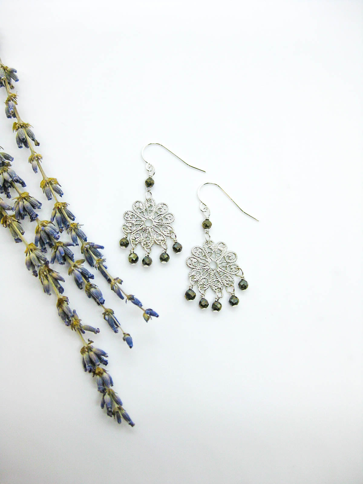 Willow: Pyrite Earrings - e652