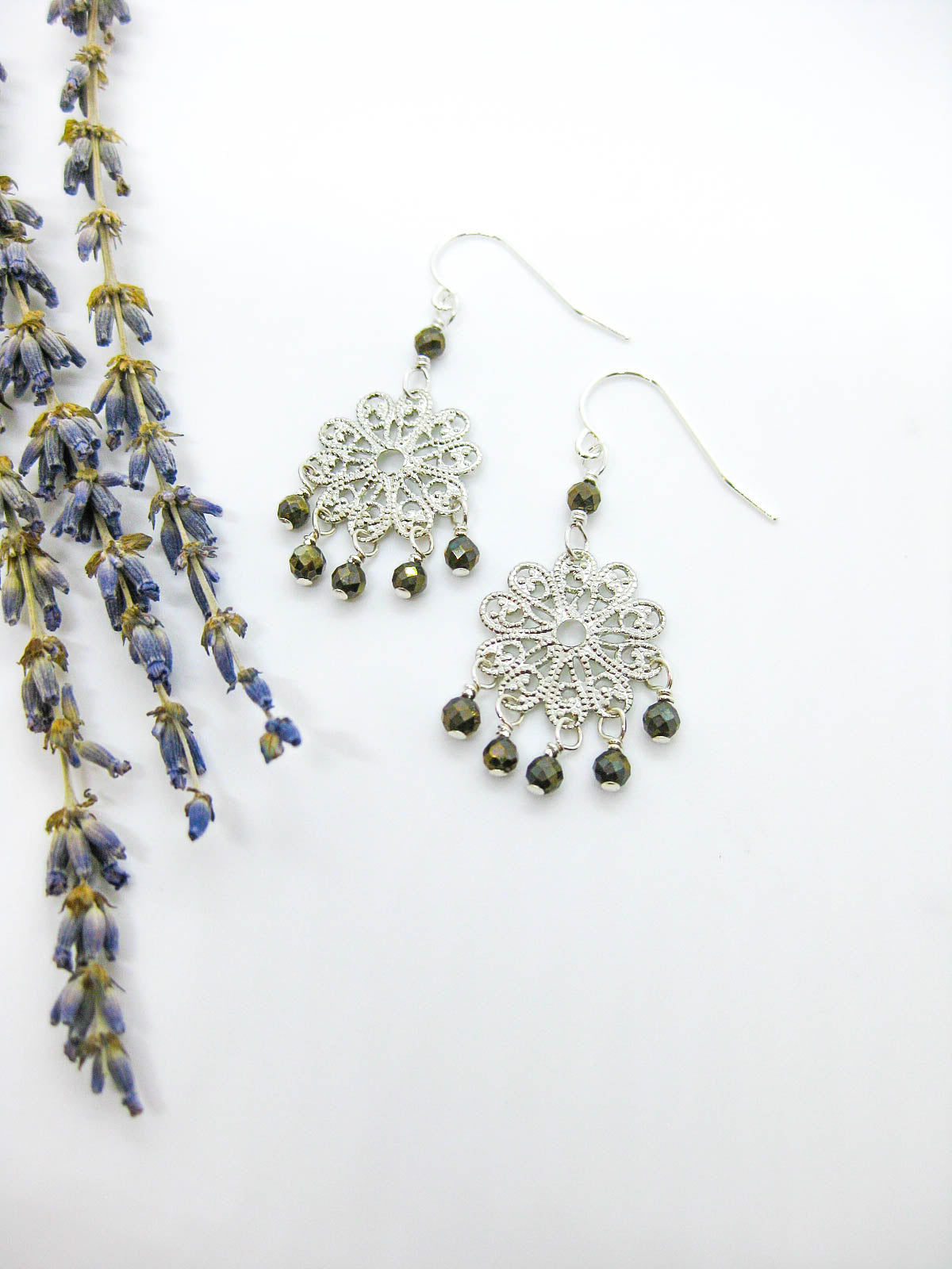 Willow: Pyrite Earrings - e652