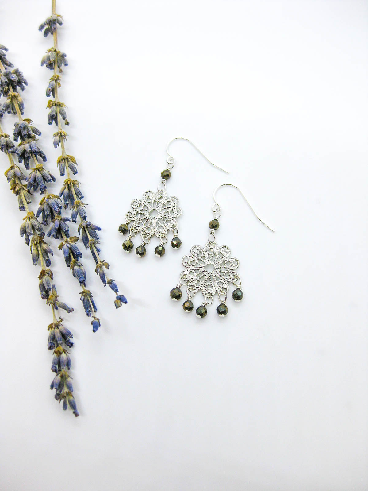 Willow: Pyrite Earrings - e652