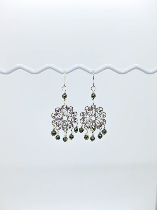 Willow: Pyrite Earrings - e652