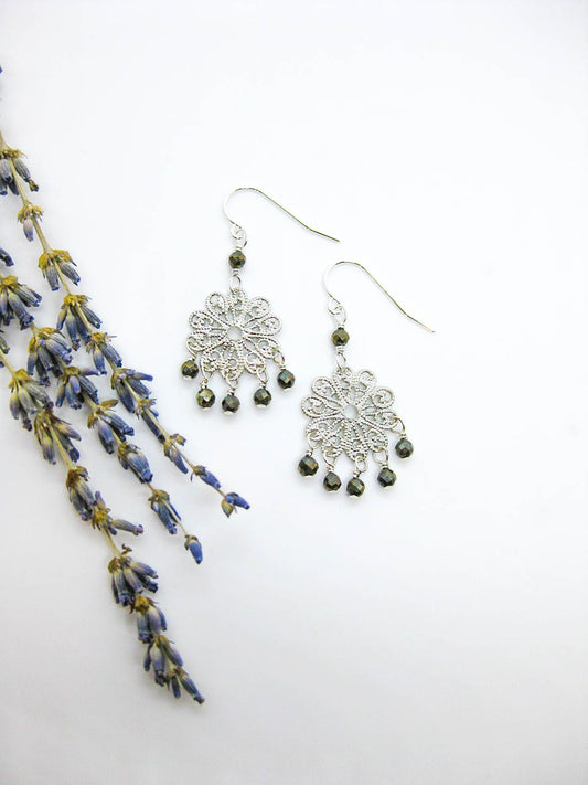 Willow: Pyrite Earrings - e652