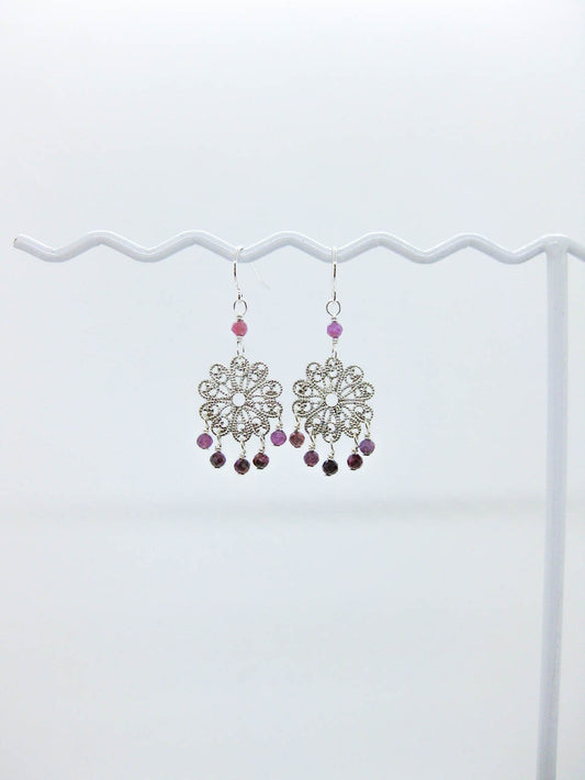 Willow: Ruby Earrings - e654