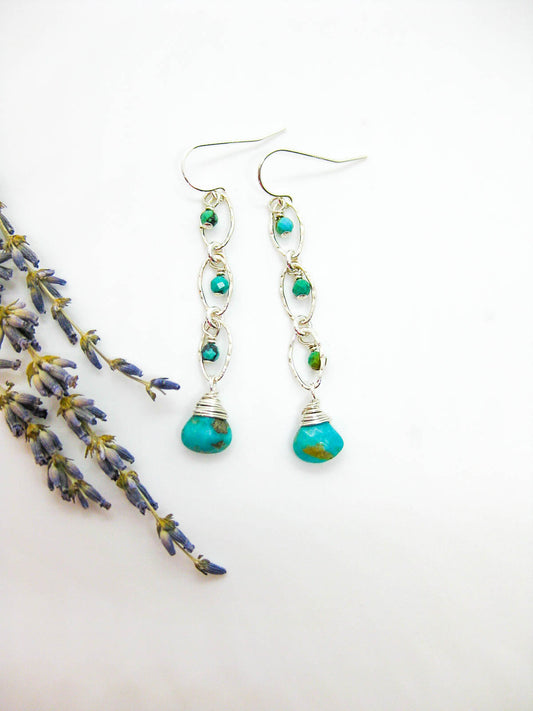 Lilac: Turquoise Earrings - e661