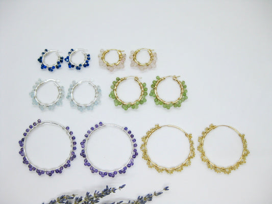 Leilani: Lapis Hoops - e601