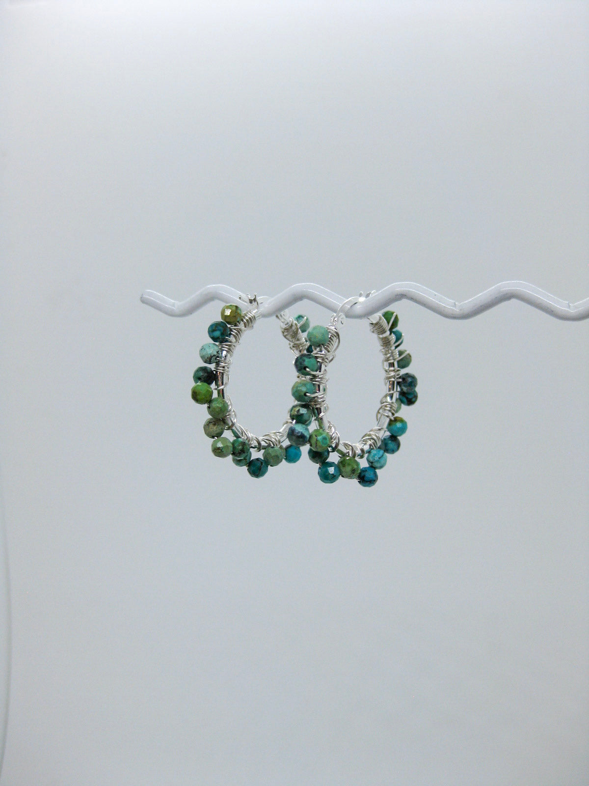 Leilani: Turquoise Hoop Earrings - e572