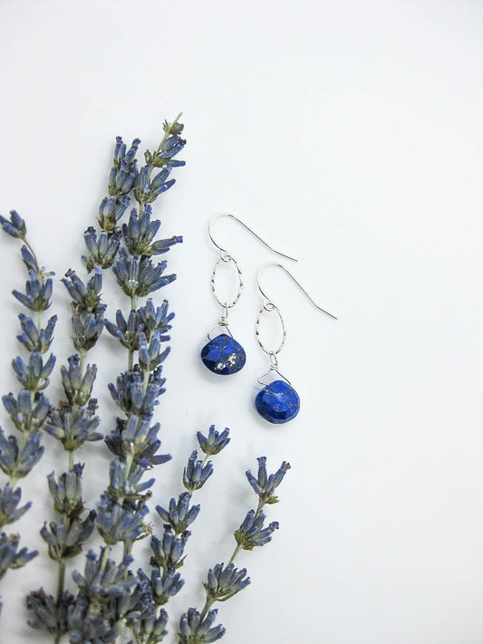 Chrysanthe: Lapis Earrings - e531