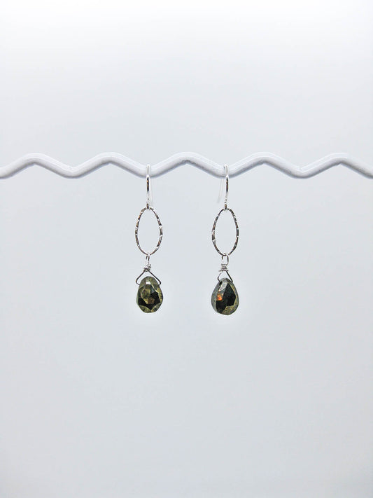 Chrysanthe: Pyrite Earrings - e532