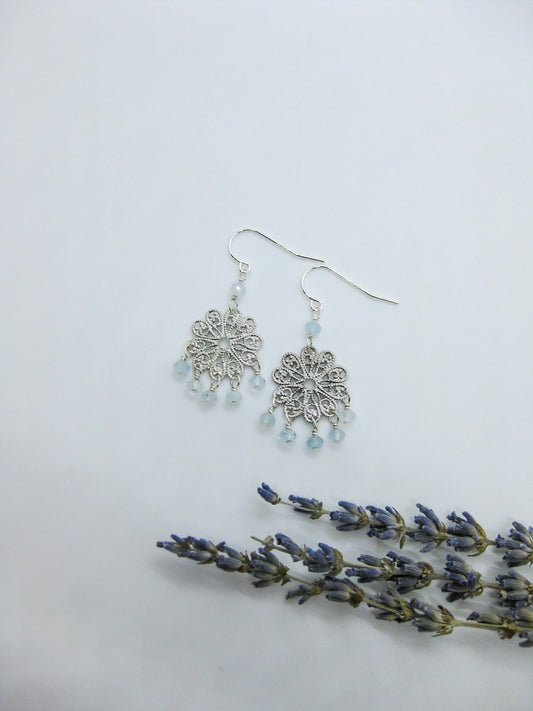 Willow: Aquamarine Earrings - e608