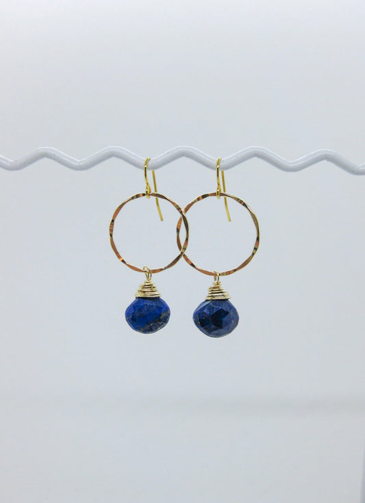 Iris: Lapis Earrings - e612