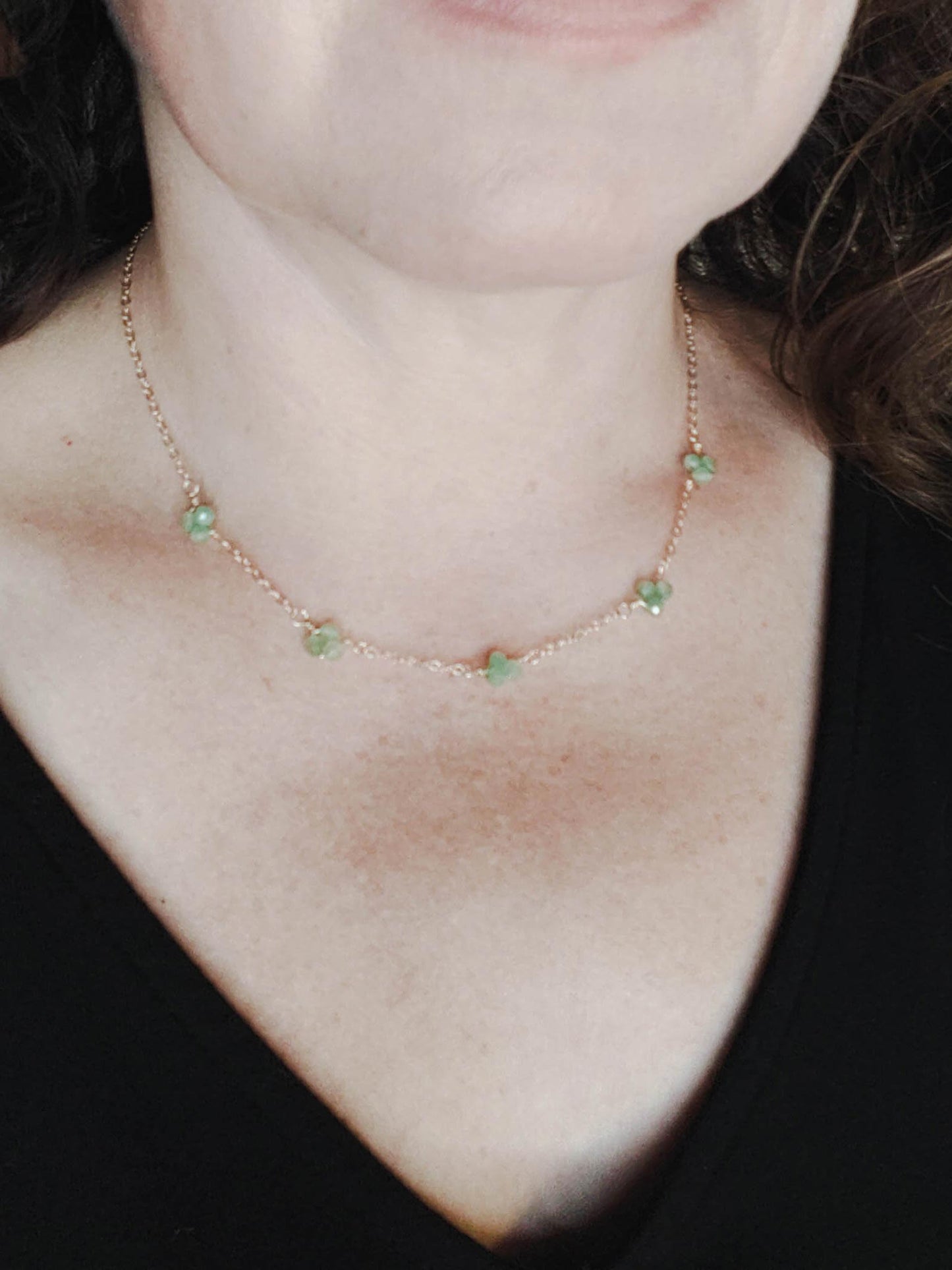 Hyacinth: Jade Choker - n545